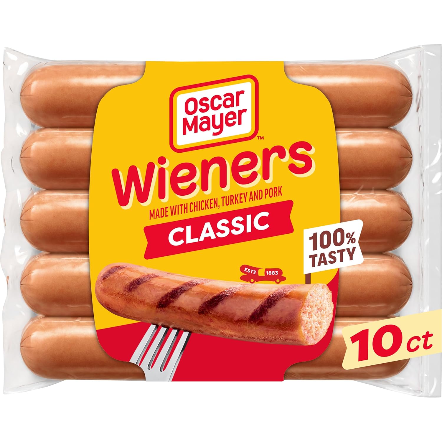 Oscar Mayer Classic Wieners Hot Dogs, 10 ct Pack