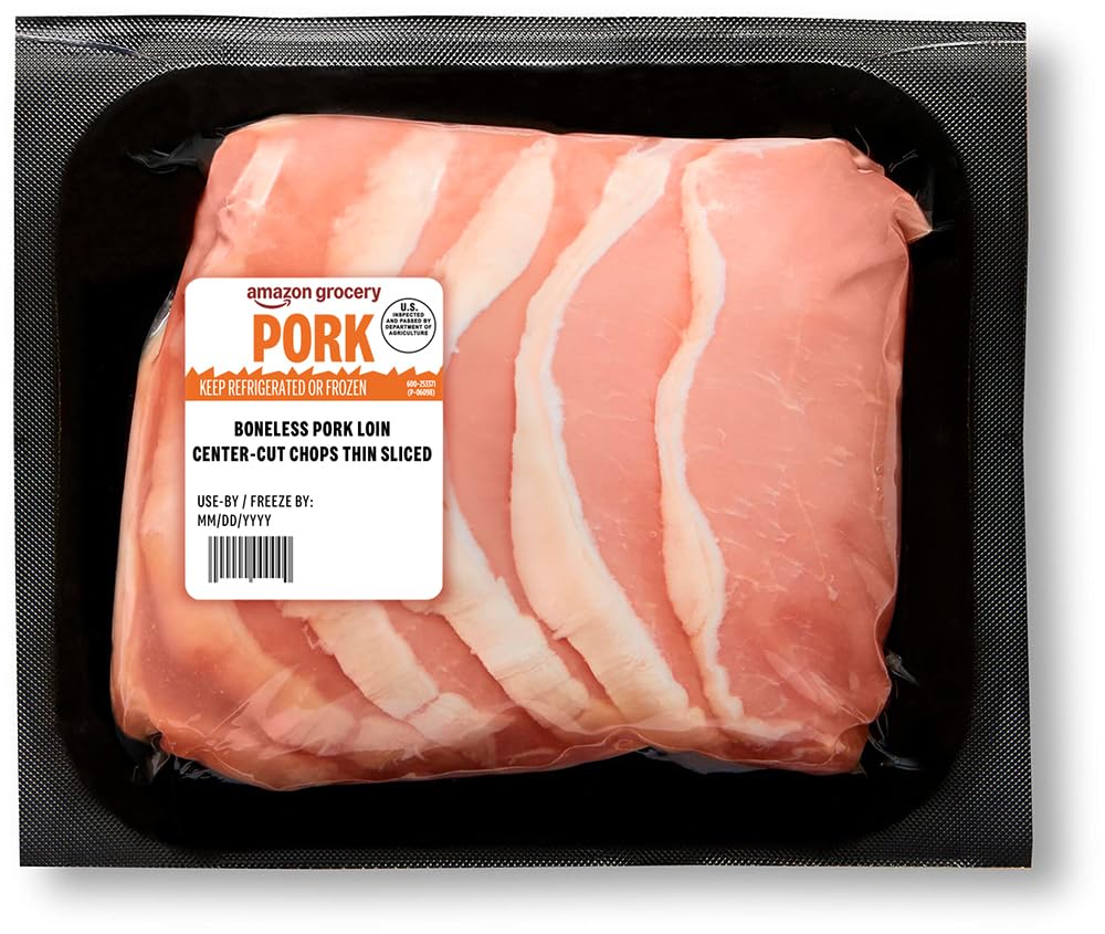 Grocery, Pork Loin Center-Cut Chops Thin-Sliced, Boneless, Weight Varies