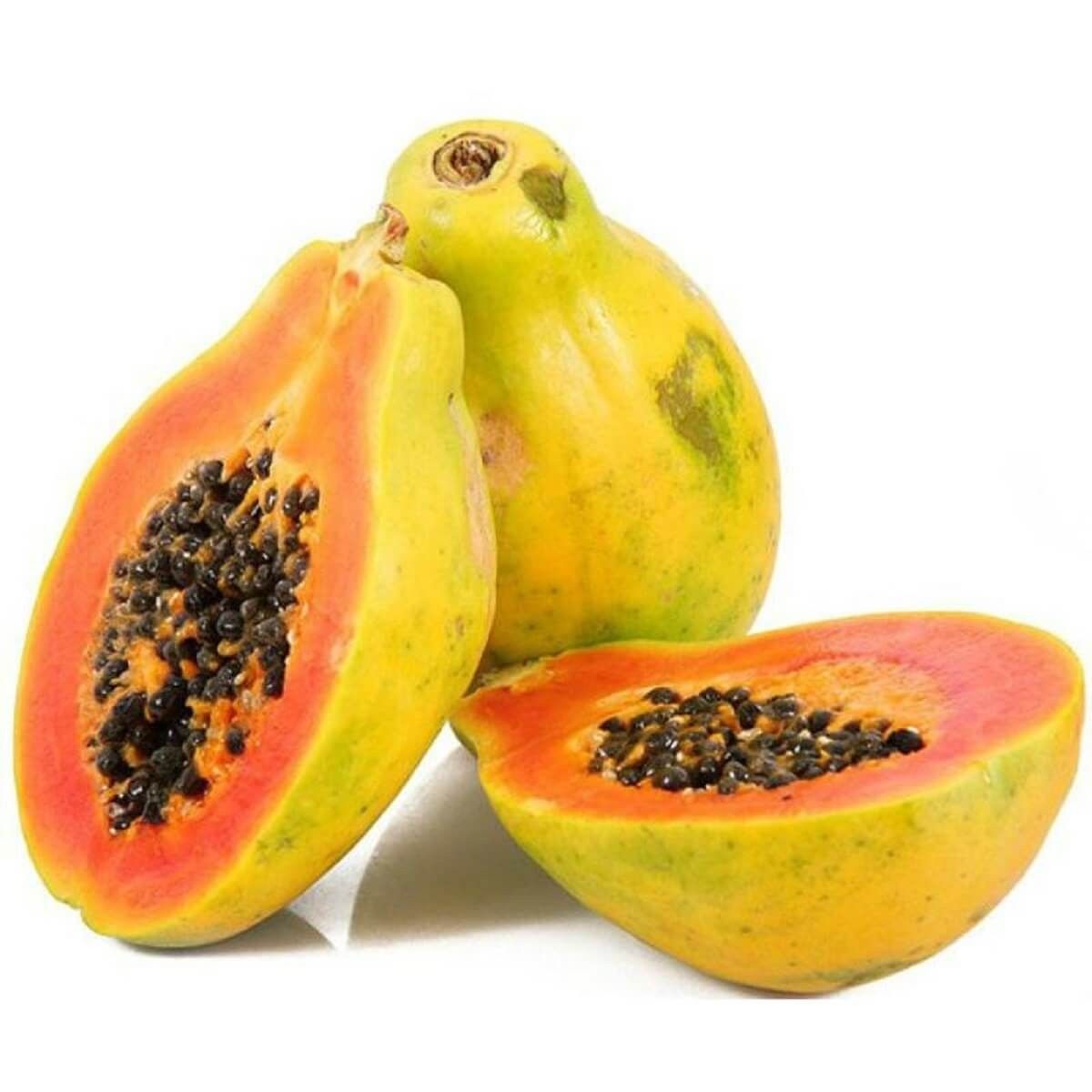 Green Fields Organic Premium Ready to Eat Red Pawpaw - Large (2kg) - Box