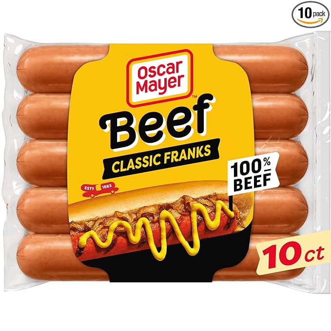 Oscar Mayer Classic Beef Franks Hot Dogs, 10 ct Pack