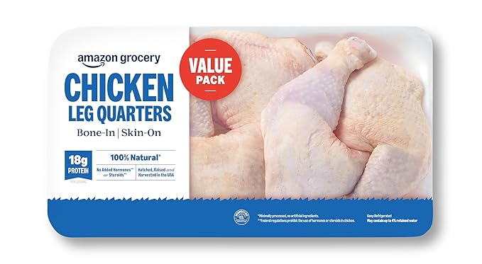 Amazon Grocery, Chicken Leg Quarters, 100% Natural, Weight Varies