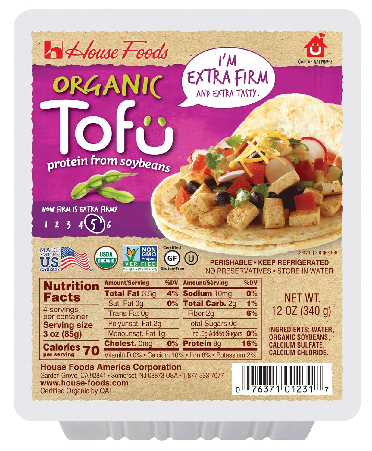 House Foods, Organic Extra-firm Tofu, 12 oz