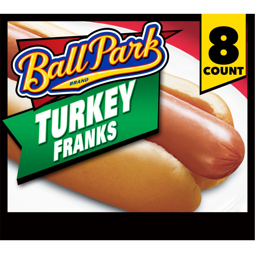 Ball Park Turkey Hot Dogs, Original Length, 8 Count