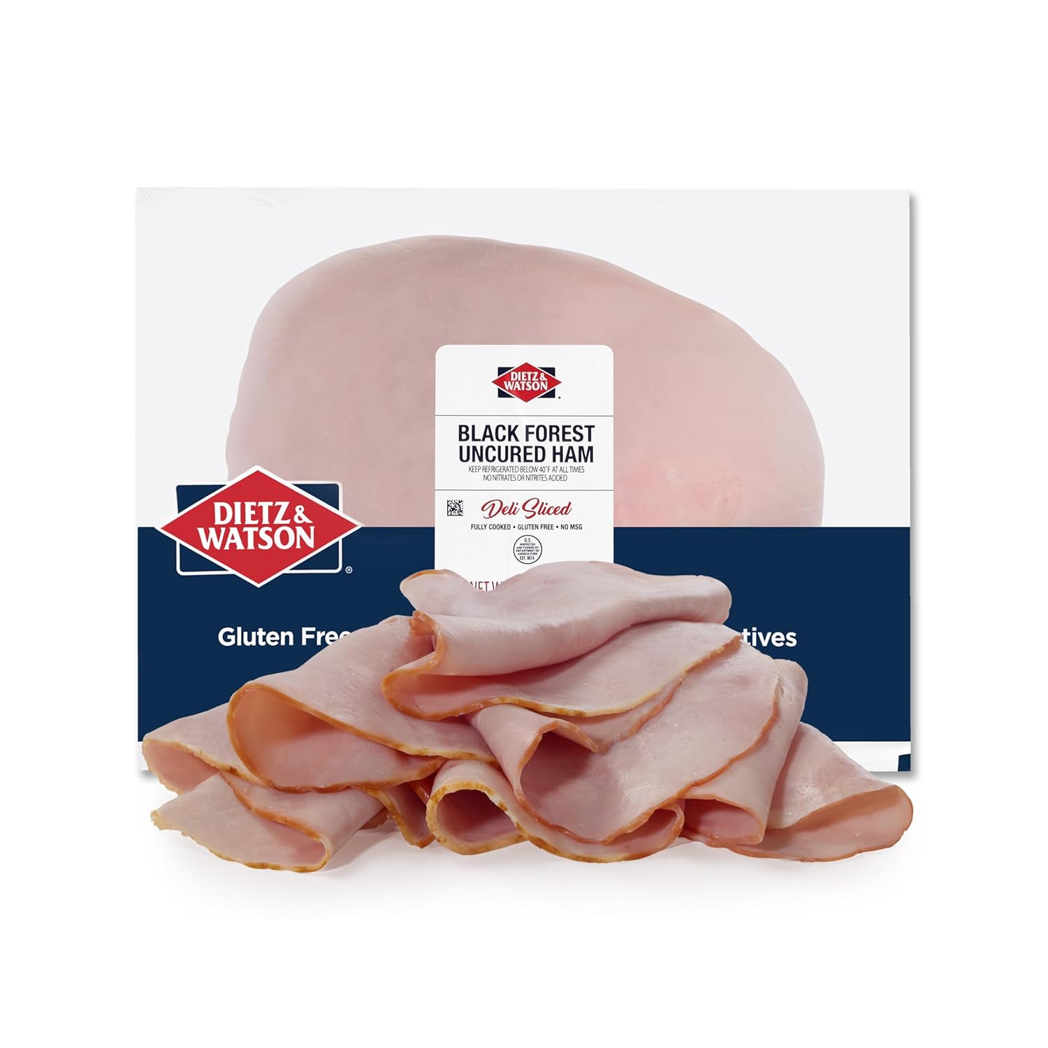 Dietz & Watson Deli-Sliced Black Forest Uncured Ham, 16 oz