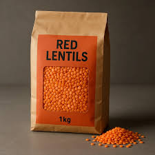 Grade B Organic Red Lentils (1kg)